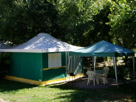 Tente en toile et en bois 4 personnes - Bengali (2 chambres)