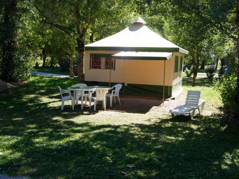 Tente en toile et en bois 6 personnes - Cyrus (2 chambres)