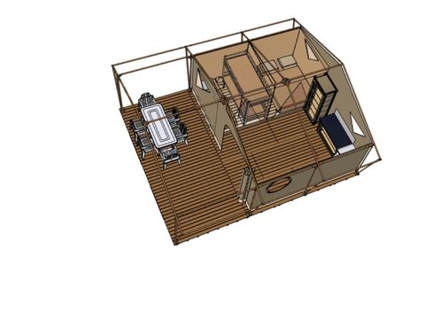 BUNGALOW TOILÉ 5 personnes - Standard 2 chambres Canada - sans sanitaires