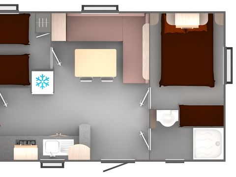 MOBILHOME 4 personnes - 2 Chambres - Tout confort climatisé