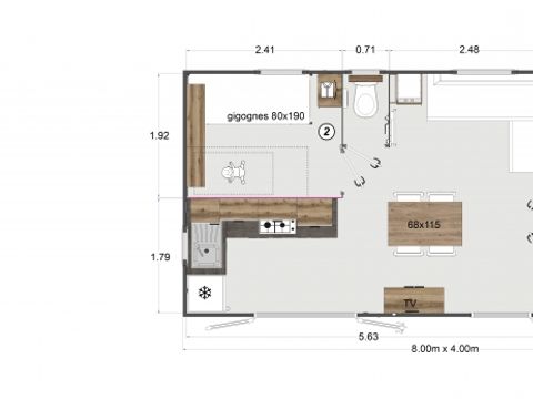 LODGE 4 personnes - Lodge " Elégance " 2 chambres - climatisé