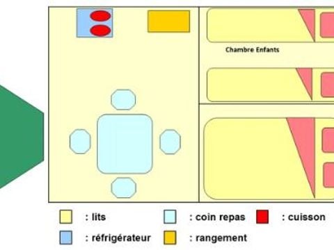 BUNGALOW TOILÉ 4 personnes - BASILIC