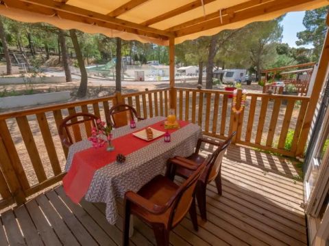 MOBILHOME 4 personnes - Mobil Home Aqua 2 ch 4 pers Terrasse Semi-Couvert