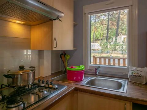 MOBILHOME 4 personnes - Mobil Home Aqua 2 ch 4 pers Terrasse Semi-Couvert