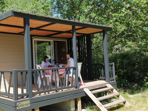 CHALET 5 personnes - Chalet Confort 25m² 2 chambres - terrasse couverte - climatisation 5 pers