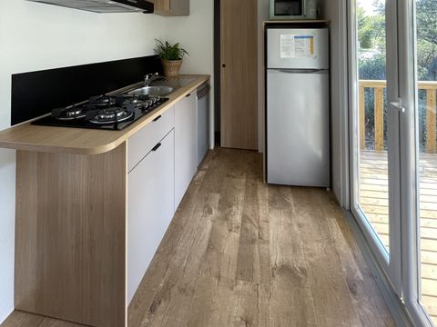 MOBILHOME 4 personnes - Premium 29 m² 2 chambres terrasse semi-couverte + climatisation + LV