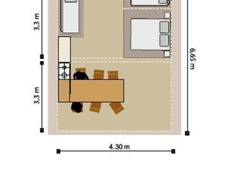 TENTE TOILE ET BOIS 5 personnes - Toilé Nature Luxe 32m² - Jacuzzi - 4 ad + 1 enf