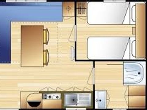 MOBILHOME 4 personnes - Family Classic - Climatisation - TV vue jardin