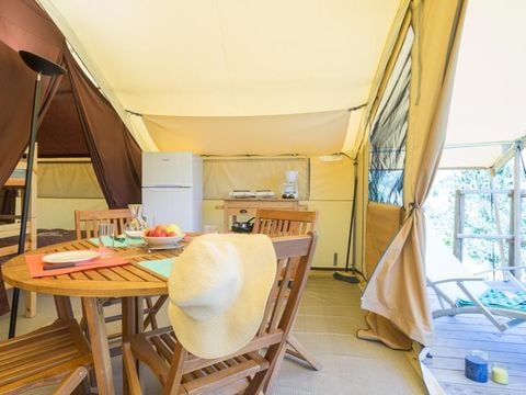 Tente en toile et en bois 5 personnes - Tente Ciela Nature - 2 chambres (sans sanitaire)