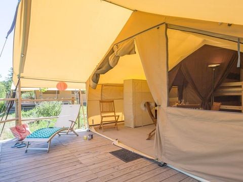 TENTE TOILE ET BOIS 5 personnes - Tente Ciela Nature - 2 chambres (sans sanitaire)