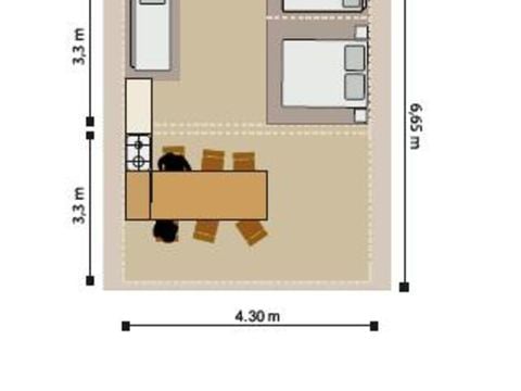TENTE 5 personnes - Tente Ciela Nature Lodge SPA - 3 chambres - Cuisine équipée - Salle de bain