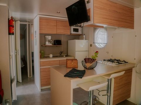Mobilhome 4/6 personnes - O'hara Confort 25 m² - 2 chambres - Terrasse couverte - TV