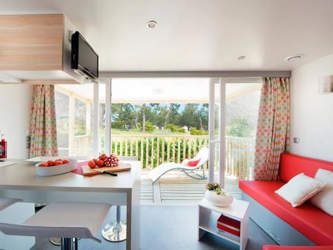 Mobilhome 4/6 personnes - O'hara Confort 25 m² - 2 chambres - Terrasse couverte - TV