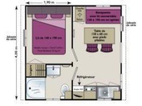 MOBILHOME 3 personnes - ASTRIA CONFORT