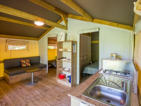 TENTE TOILE ET BOIS 5 personnes - Freeflower Standard 30m² - 2 chambres (sans sanitaires) 2/5 pers