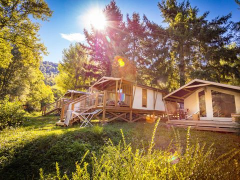 TENTE TOILE ET BOIS 5 personnes - Freeflower Standard 30m² - 2 chambres (sans sanitaires) 2/5 pers