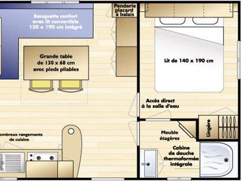 MOBILHOME 6 personnes - IRM Super Mercure blanc Climatisé