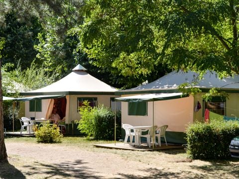 TENTE TOILE ET BOIS 5 personnes - BENGALI CONFORT sans sanitaires