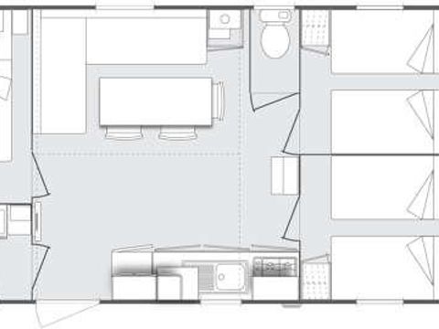 MOBILHOME 6 personnes - Confort Plus Climatisation TV 31 m² - 3 CH d