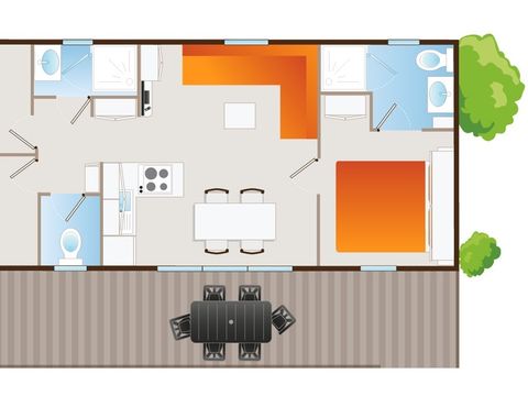 MOBILHOME 6 personnes - Prestige 6 pers. 3 ch.