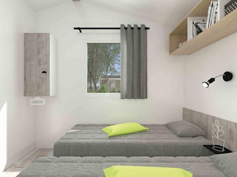 MOBILHOME 7 personnes - Mobil-home 30m² Confort (2ch - 5/7pers.) + Clim + Terrasse couverte - Dimanche