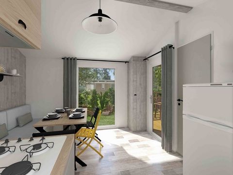 MOBILHOME 7 personnes - 30m² Confort (2ch - 5/7pers.) + Clim + Terrasse couverte - Dimanche
