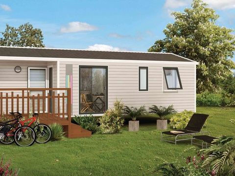 MOBILHOME 7 personnes - Mobil-home Family 32m² Premium (3ch - 7pers.) + Clim + LV + Terrasse couverte