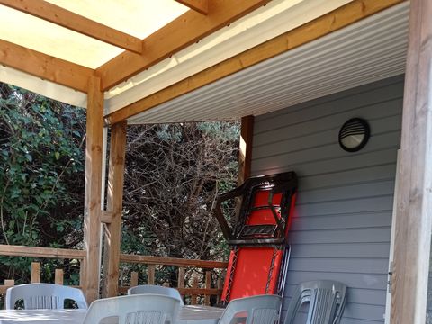 MOBILHOME 7 personnes - Family 32m² Premium (3ch - 7pers.) + Clim + LV + Terrasse couverte - 