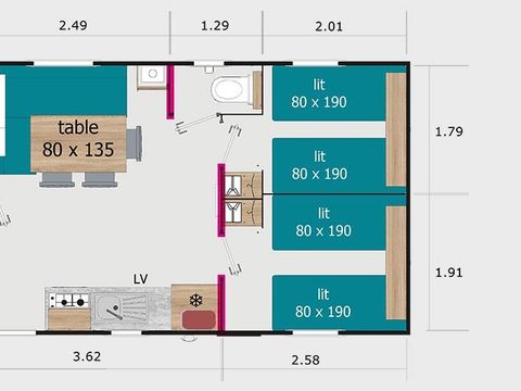 MOBILHOME 6 personnes - Grand Espace