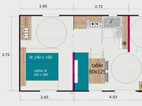 MOBILHOME 4 personnes - PMR