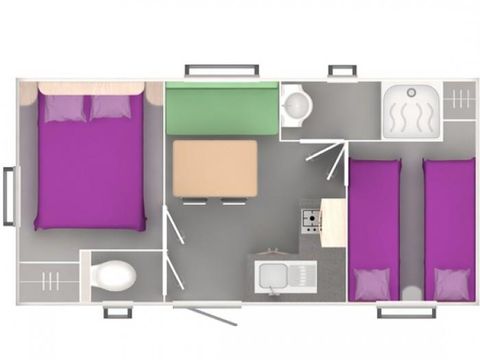 MOBILHOME 4 personnes - Lot et Garonne climatisé