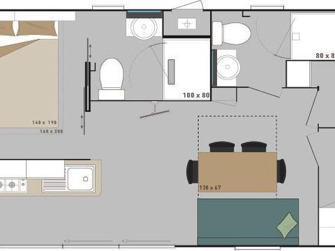 Mobilhome 6 personnes - Ortensia Garden