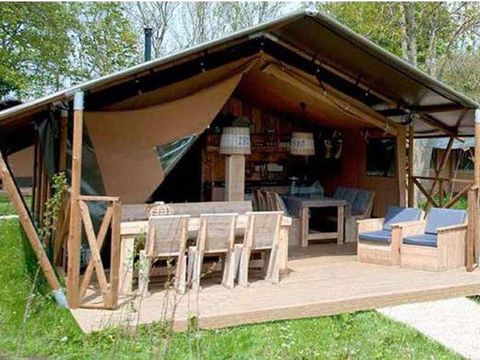 Tente en toile et en bois 6 personnes - Maxi Tente Safari Super Confort