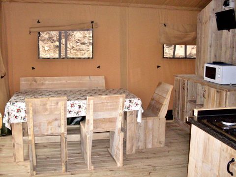 Tente en toile et en bois 6 personnes - Maxi Tente Safari Super Confort