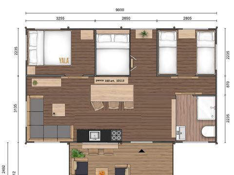 TENTE TOILE ET BOIS 6 personnes - Safari Dreamer Plus