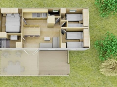 MOBILHOME 6 personnes - Mobil-home | Classic XL | 3 Ch. | 6 Pers. | Terrasse surélevée | Clim.