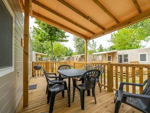 MOBILHOME 6 personnes - Comfort | 3 Ch. | 6 Pers. | Terrasse surélevée | Clim.
