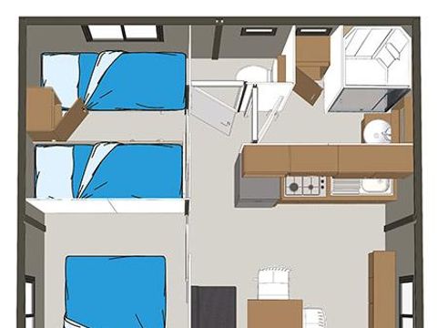 CHALET 5 personnes - Siguret Premium avec sanitaires