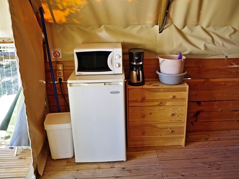 TENTE TOILE ET BOIS 5 personnes - Nature sans sanitaire