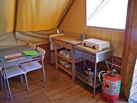 TENTE TOILE ET BOIS 5 personnes - Nature sans sanitaire