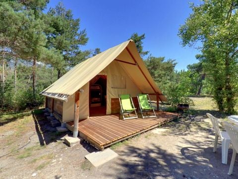 TENTE TOILE ET BOIS 5 personnes - Nature sans sanitaire
