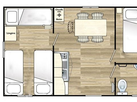 MOBILHOME 5 personnes - DOMINO - MURETTE