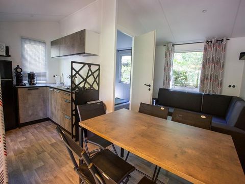 MOBILHOME 6 personnes - Cottage Premium Chanterelle Trio 3 ch. Forêt - TV  - Lave vaisselle - Wifi