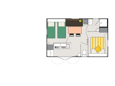 MOBILHOME 4 personnes - Vénus 2 chambres