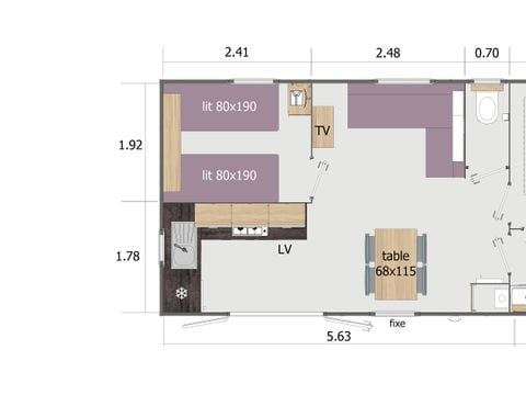 LODGE 5 personnes - Premium 2 chambres 30m²