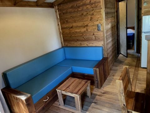 TENTE TOILE ET BOIS 5 personnes - TENTE LODGE "DUNE" (ext. toile) 2 chb. 4/5 pl.