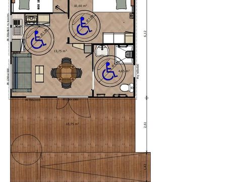 Chalet 4 personnes - OCEAN - 2 chambres - PMR