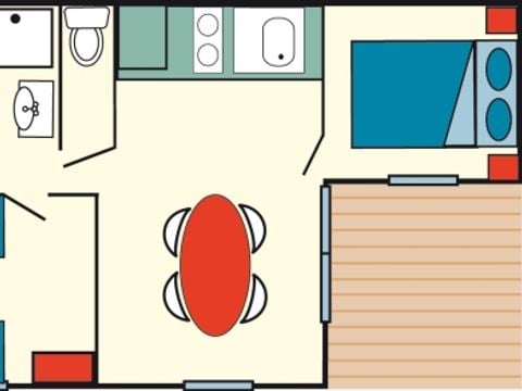 CHALET 7 personnes - 42m² (3 chambres) Climatisation