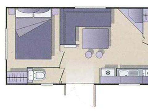 MOBILHOME 4 personnes - Mobil-home 4 - 33m² avec  terrasse couverte / 2 chambres