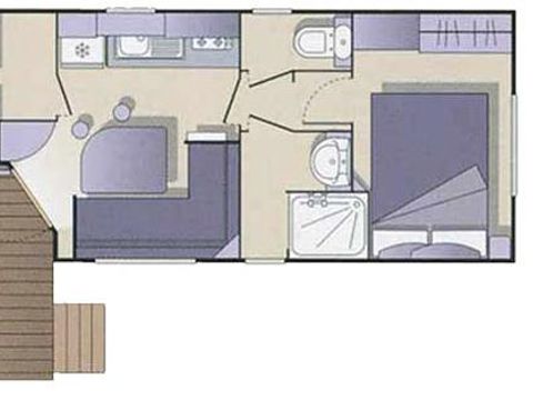 MOBILHOME 5 personnes - Mobil-home 5 - 26m² avec terrasse semi couverte / 2 chambres